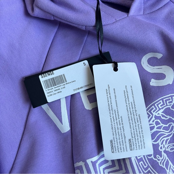 VERSACE
Kids Purple Medusa Greca Print Hoodie - Picture 8 of 9
